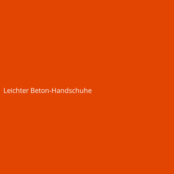 Leichter Beton-Handschuhe