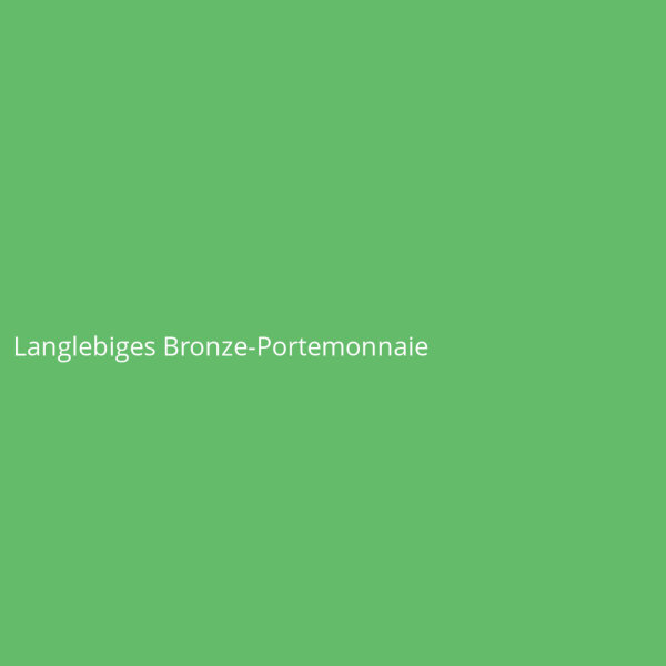 Langlebiges Bronze-Portemonnaie