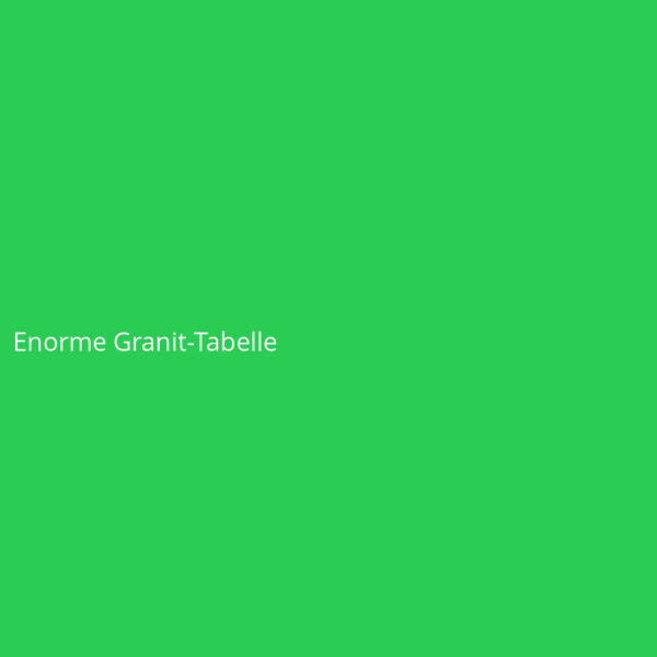 Enorme Granit-Tabelle